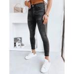 Dámské Skinny džíny DSTREET v šedé barvě z džínoviny ve velikosti S ve slevě 