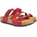 Dámské Sandály na klínku Plakton v červené barvě z hladké kůže ve velikosti 36 ve slevě udržitelná móda 