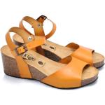 Dámské Sandály na klínku Plakton v oranžové barvě v kancelářském stylu z korku ve velikosti 42 na léto udržitelná móda 