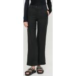 Dámské Plátěné kalhoty MARELLA v černé barvě z plátěného materiálu ve velikosti 9 XL s vysokým pasem ve slevě 