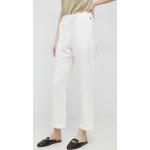 Dámské Plátěné kalhoty Tommy Hilfiger v bílé barvě z plátěného materiálu ve velikosti 9 XL s vysokým pasem 