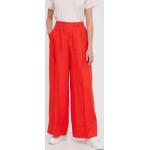 Dámské Plátěné kalhoty United Colors of Benetton v červené barvě z plátěného materiálu ve velikosti L s vysokým pasem 