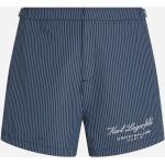 Pánské Plážové šortky Karl Lagerfeld v modré barvě s pruhovaným vzorem ve velikosti L 