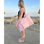 Plážové tašky Fabrizio v růžové barvě v elegantním stylu 