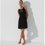 Dámské BIO Plážové šaty Karl Lagerfeld v černé barvě ve velikosti XS s kulatým výstřihem 