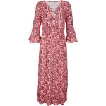 Dámské Plážové šaty Alba Moda v růžové barvě v elegantním stylu s dlouhým rukávem 