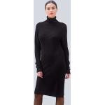 Dámské Pletené šaty Alba Moda v černé barvě ze syntetiky ve velikosti XXL s dlouhým rukávem 