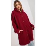 Dámské Kabáty v bordeaux červené z bavlny ve velikosti L 
