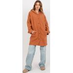Dámské Kabáty v oranžové barvě z bavlny ve velikosti L 