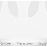 Dámské Designer Podprsenky s kosticemi Calvin Klein v bílé barvě v moderním stylu 