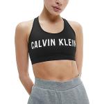 Dámské Designer Sportovní podprsenky Calvin Klein v černé barvě z polyesteru ve velikosti M se střední podporou ve slevě 