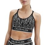 Dámské Designer Sportovní podprsenky Calvin Klein v černé barvě z polyesteru ve velikosti M s nízkou podporou ve slevě 