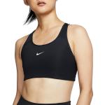 Dámské Sportovní podprsenky Nike Swoosh v černé barvě ve velikosti XS se střední podporou ve slevě 
