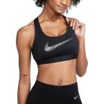 Dámské Sportovní podprsenky Nike v černé barvě ve velikosti M se střední podporou ve slevě 