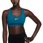 Dámské Sportovní podprsenky Nike v modré barvě ve velikosti M se střední podporou ve slevě 
