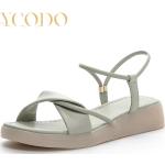 Dámské Kožené sandály v bílé barvě v ležérním stylu z kůže na léto 