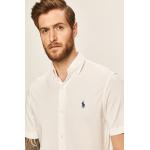 Designer Košile Polo Ralph Lauren v bílé barvě z bavlny ve velikosti XXL s button-down límcem ve slevě plus size 