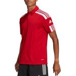 Pánské Sportovní polokošile adidas v červené barvě ve velikosti XXL s krátkým rukávem ve slevě plus size 