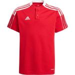 Dětská trička s krátkým rukávem adidas v červené barvě ve slevě 