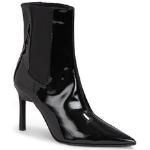 Dámské Designer Kožené kotníkové boty Calvin Klein v černé barvě ve velikosti 39 ve slevě 