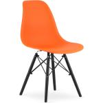 Jídelní židle v oranžové barvě ve skandinávském stylu z buku 