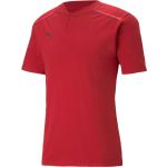 Pánské Sportovní polokošile Puma Casuals Prodyšné v červené barvě ve velikosti L s krátkým rukávem ve slevě 