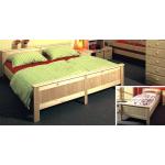 Dvoulůžkové postele v retro stylu ze dřeva 