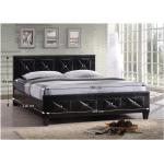 Dvoulůžkové postele Kondela v černé barvě v elegantním stylu ze dřeva 