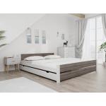 Dvoulůžkové postele v bílé barvě v moderním stylu z masivu 