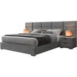 Dvoulůžkové postele v šedé barvě 