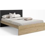 Dvoulůžkové postele Marckeric v hnědé barvě v minimalistickém stylu ve slevě 