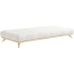 Jednolůžkové postele Karup v elegantním stylu z borovice lakované ve slevě 