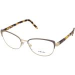 Dámské Designer Dioptrické brýle Prada ve zlaté barvě v elegantním stylu 