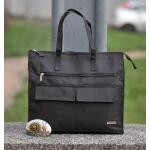 Nákupní tašky Fabrizio v černé barvě v elegantním stylu s vnější kapsou 