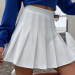 Dámské Skort sukně v bílé barvě v ležérním stylu ve velikosti XXL mini s vysokým pasem 