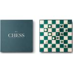 Šachy v zelené barvě ze dřeva 