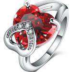 Prsteny Izmael v červené barvě z krystalu ve velikosti 55 