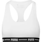Dámské Sportovní podprsenky Puma Racer v bílé barvě z viskózy závodní 