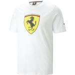  Trička s krátkým rukávem Puma Ferrari v bílé barvě v ležérním stylu ve velikosti XXL s krátkým rukávem ve slevě plus size 