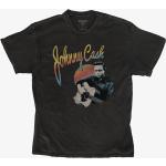 Queens Revival Tee - Johnny Cash Retro Sunset Unisex T-Shirt Black XS
