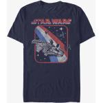 Queens Star Wars - Retro Falcon Men's T-Shirt Navy Blue S