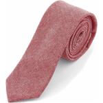 Růžová bavlněná kravata