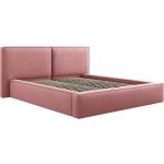 Dvoulůžkové postele v růžové barvě v elegantním stylu s úložným prostorem 