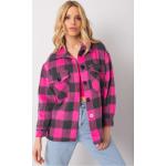 Růžová Dámská Flanelová Károvaná Košile Em-Ks-2856-1.21p-Pink