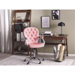 Růžová ekologická kožená kancelářská židle PRINCESS