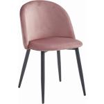 Jídelní židle v růžové barvě čalouněné 