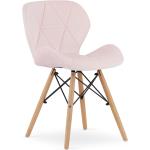 Jídelní židle v růžové barvě ve skandinávském stylu z buku 