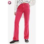 Dámské Boot Cut džíny Desigual Oslo v růžové barvě z bavlny ve velikosti L 