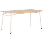 Růžový dubový jídelní stůl Tabanda Troj 160x80 cm