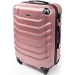 Pánské Plastové kufry v růžové barvě s teleskopickou rukojetí o objemu 100 l ve slevě 